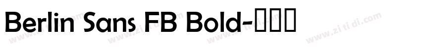 Berlin Sans FB Bold字体转换
